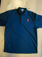 M&M's Candy Golf golfing fishing polo shirt - Blue Men's Sz L - EUC - Polyester picture