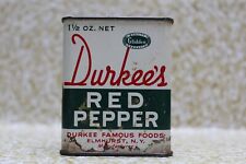 Antique 1950's 1 1/2 Ounce DURKEE'S RED PEPPER Tin--ELMHURST, N.Y. USA -- NICE picture