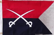 HEAVY COTTON CUSTER'S 7TH CAVALRY FLAG - NEW SEWN SEVENTH USA CAVALRY 7 TH picture