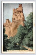 1930s-40s~Hotel St. Moritz~NYC New York~Central Park~Manhattan~VIntage Postcard picture