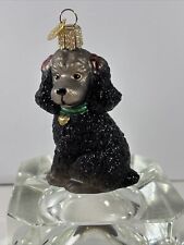 Old World Christmas OWC Blown Glass Black Poodle Dog Ornament 3