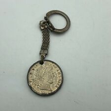 1912 Barber Dime FOB Keychain NOT A REAL COIN Vintage Faux Shows Age + Patina picture