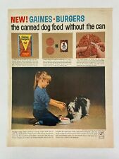 Gaines Burgers Dog Food Magazine Ad 10.75 x 13.75  picture