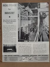 1942 The Austin Company Fortune WW2 Print Ad Q4 Steam Power Plants Homefront War picture