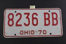 Vintage - 1970 OHIO LICENSE PLATE - 8236 BB (A39 picture