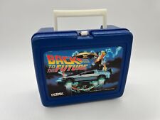 Vintage Back To The Future II Part 2 Lunchbox Thermos Blue Delorean Time Machine picture