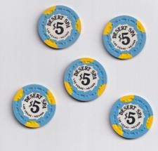 rare - $5 DESERT SPA - 5 (five) - 1947 casino chips -Mint - Las Vegas, Nevada picture