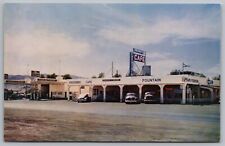 Postcard Charles Brown Chevron Service Station Cafe Grocery Baker Calif. *C8711 picture
