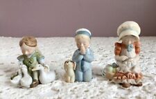 HOLLY HOBBIE (3) VTG Porcelain Figurines Miniatures Collection Series IV 1979 picture