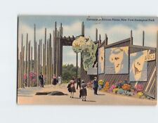 Postcard Entrance to African Plains New York Zoological Park USA picture