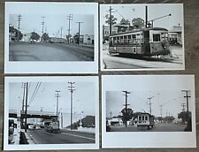 4 Los Angeles Railway B&W Photographic Prints 1945-1950 picture