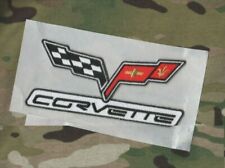 CORVETTE C-6 PERFORMANCE PARTS EMBROIDERED CHECKER FLAG LOGO stick-on 5