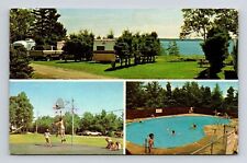 Sunrise Shores Campground Perry Maine ME Ocean Camping Postcard PM Cancel WOB picture