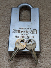 AMERICAN LOCK Series 747 Commercial Padlock 2 Keys Hardened Made in USA picture
