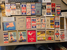 LOT OF 31 ALL DIFFERENT WORLD WAR 2 PATRIOTIC MATCHBOOK COVER EMPTY NICE GEN MAC picture