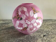 Vintage Hand Painted Pink Ball Shade - Artist Signed picture