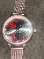 Disney Beauty & Beast Watch “Be Our Guest” Cast Exclusive Metal Pink Band MZB picture