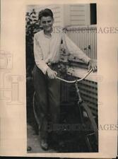 1924 Press Photo Calvin Coolidge Jr. on a bike - pix32835 picture