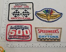VTG Lot Of 4 Mixed Patches Jacket Mancave indy 500 Daytona racecar racing sprint picture