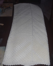Beautiful Vintage Zara Home Cream/Pearl White crotched style blanket, 130 x 170 picture