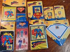 Superman Stamp Collectibles Lot *sealed* , Stickers, Memo Pad picture