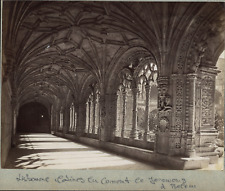 Portugal, Lisbon, Mosteiro dos Jerónimos, Vintage Albumen Print Tira Cloister picture