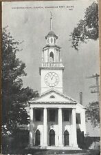 Kennebunk Port Maine Congregational Church Antique Postcard c1910 picture