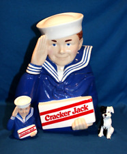 CRACKER JACK ADVERTISING LTD. ED. COOKIE JAR + SALT & PEPPER SET - MIB 1997 picture