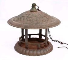 Vintage Antique Cast Iron Japanese Garden Lantern Feeder picture