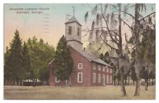 Vintage Jerusalem Lutheran Church Ebenezer GA Postcard c1934 picture