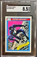 1990 Impel Marvel Universe Series 1 SPIDER-MAN #2 SGC 8.5 NM/MT+ Black Suit picture