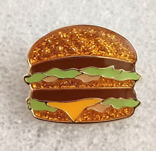 McDonald's Glitter Big Mac Fast Food Employee Enamel Promo Pin NOS New 2022 picture