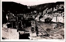 VINTAGE POLPERRO ENGLAND VILLIAGE HARBOUR TUCK'S REAL PHOTO POSTCARD 26-201 picture