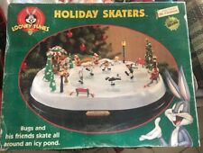 Vtg 1997 Mr Christmas Looney Tunes Holiday Skaters  Ice Skating Rink In Box  picture