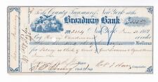 MAYOR OF NEW YORK GEORGE OPDYKE- SIGNED BANK CHECK FROM 1862 picture