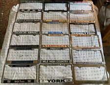 NICE COOL LOT OF 18 ARIZONA (AND OTHER STATE) VINTAGE METAL LICENSE PLATE FRAMES picture
