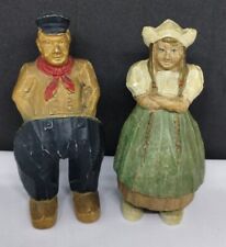 Vtg Resin Lot (2) Dutch Woman & Man..Super Nice & Well Made picture