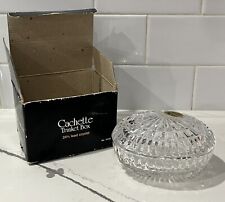 VINTAGE CRYSTAL D'ADRIANA 24% LEAD CRYSTAL CACHETTE TRINKET JEWELRY BOX 1981 picture