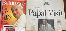 Ephemera Pope John Paul II PAPAL VISIT The Baltimore Sun Newspaper 1995 + Mag. picture