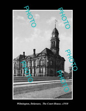 OLD LARGE HISTORIC PHOTO WILMINGTON DELAWARE VIEW OF THE COURT HOUSE c1910 picture
