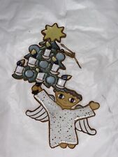 Vintage St. Andrews Abbey Ceramic Stoneware Christmas Tree Angel Ornament picture
