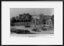 Photo: Saratoga United States hotel, November 5, c1849, horses, people, exterior picture
