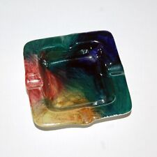 Vintage Colorful Rainbow Maling Lusterware Ashtray ~ Made in England picture