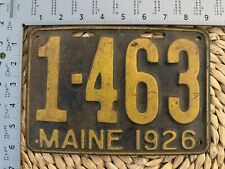 1926 Maine License Plate 1463 ALPCA Garage Decor Ford Dodge Chevy AACA Lobster picture