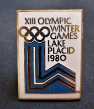 Vintage 1980 Lake Placid USA XIII Olympic Winter Games Lapel Hat Trading Pin picture