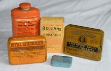 VTG 1920/30's Pharmacy Drug Store Medicine Tins Bottle-Lot of 5-Advertising picture