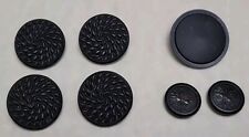 7 Nice Vintage Black Buttons with Designs picture