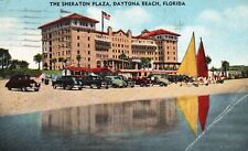 Vintage Postcard 1950 The Sheraton Plaza Building Daytona Beach Florida FL picture