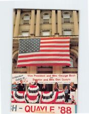 Postcard George Bush and Dan F Quayle Hometown Salute Huntington Indiana USA picture
