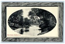 1910 Picture Frame River Scene Grafton North Dakota ND Vintage Antique Postcard picture